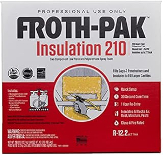 Froth-Pak 210 Spray Foam Insulation Kit, 9ft Hose. Improved Low GWP Formula. Insulates Cavities, Penetrations & Gaps Up to 2