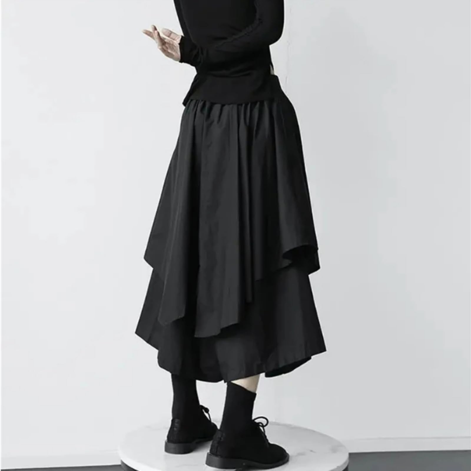 Gonna Lunga Donna Donne Primavera Estate Gonne Irregolari Vita Alta Midi Gonna Vintage Piegheggiato Casual A Line Gonna