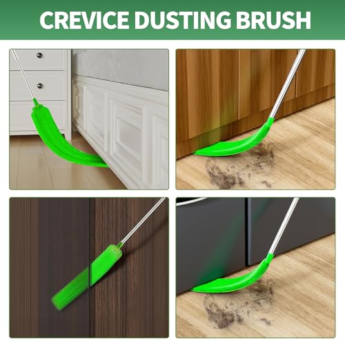 Image of dusters for Cleaning extendable Long Handle,Webster Cobweb Duster with Extension Pole,Spider Web Remover Brush with Pole,Outdoor Web Cleaner Outside for use on Ceilings, cabinets, Walls, Light