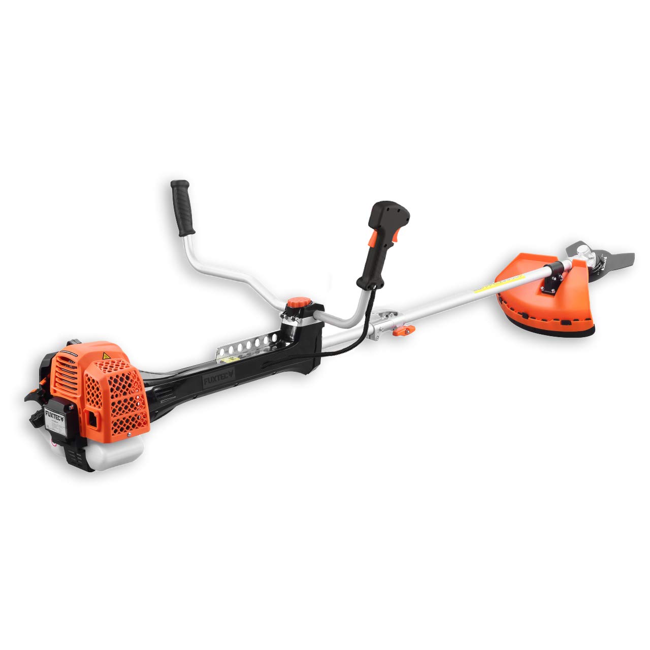 FUXTEC Desbrozadora profesional de gasolina de 62 cc, 3,5 CV, Multiherramienta 2en1, con correa para el hombro, sistema antivibratorio recortadora multifunción Motor 2 tiempos
