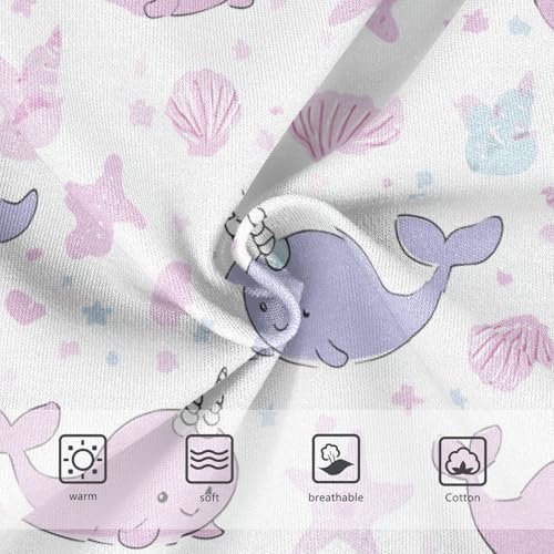 Wusikd Cute Pink Nawhal Girls' Underwear Cotton Girls Briefs Soft Toddler Underwear 2T3