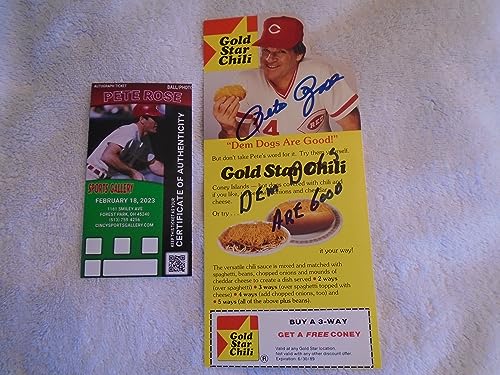 PETE ROSE (Dem Dogs are Good) Signed Restaurant Advertisement