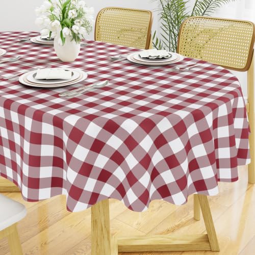 Smiry Oval Table Cloth, Vinyl Tablecloths with Flannel Backing, 60"x84" by Smiry - Used condition - US$16.33