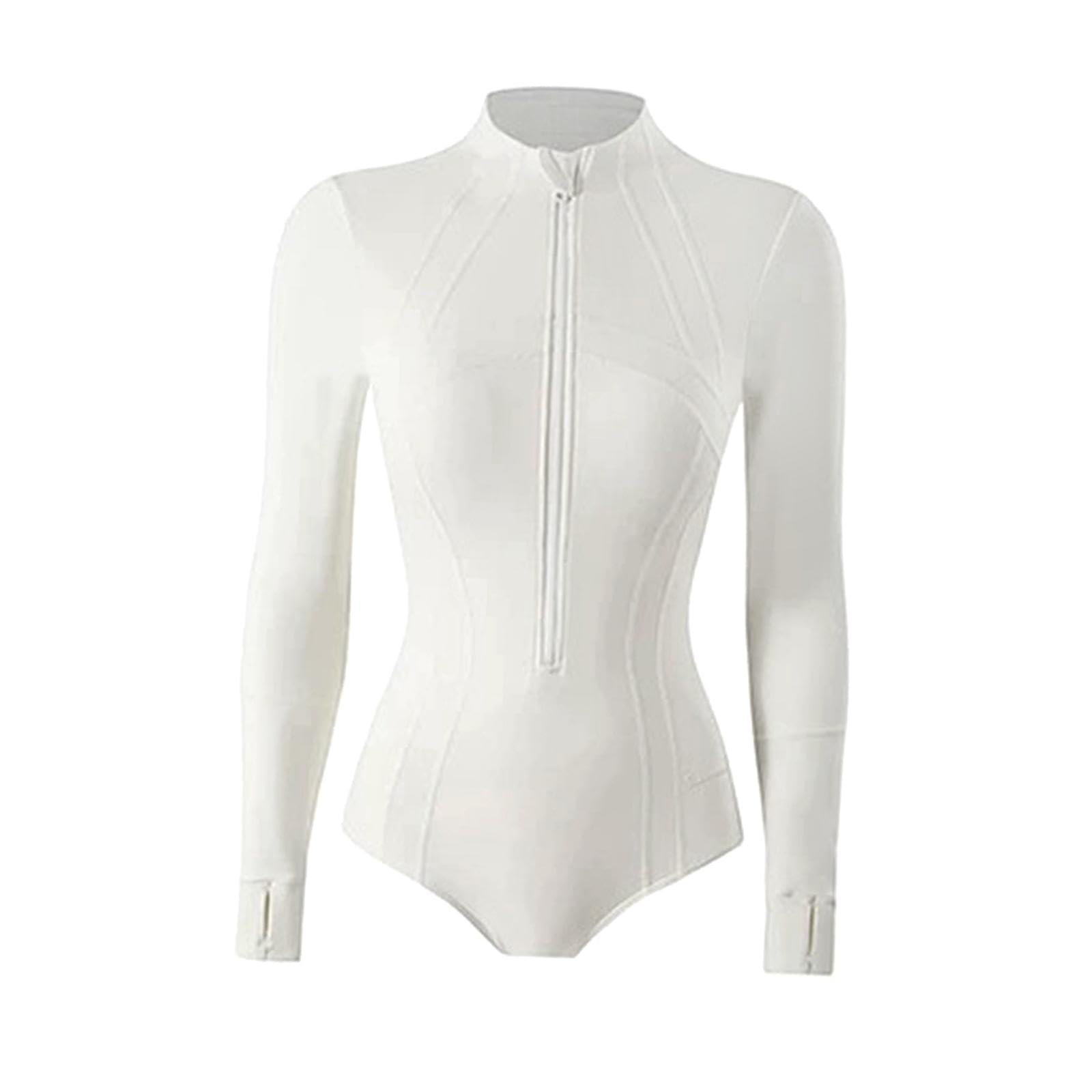 Amagogo Langärmliger Badeanzug für Damen, Neoprenanzug, bequemer, leichter Tauchanzug, 1-teiliger Rashguard für Strand-Scuba-Workout