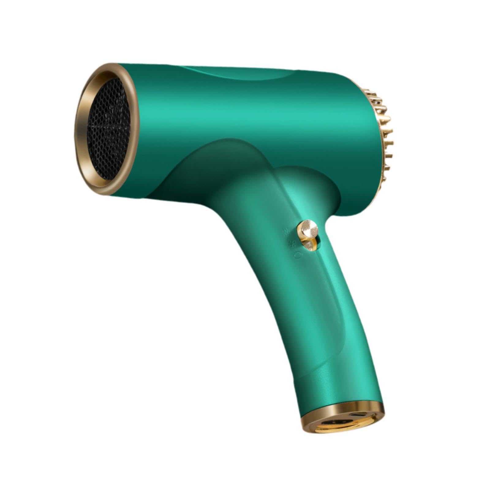 Colcolo Secador de pelo de viaje, secador de pelo inalámbrico, compacto, secador para el cuidado del cabello, profesional, eléctrico, secador de pelo para, VERDE