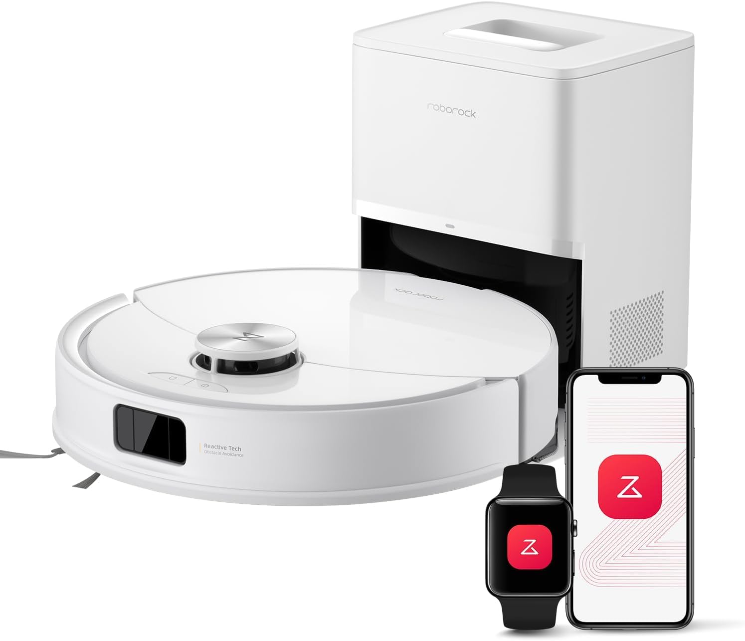 roborockQ10 VF+ (Upgraded from S8 +) Robot Vacuum and Mop with Self-Emptying, 10,000Pa Suction, Obstacle Avoidance, Sonic Mopping, Dual Anti-Tangle Design, Auto Mop Lifting, for Pet Hair