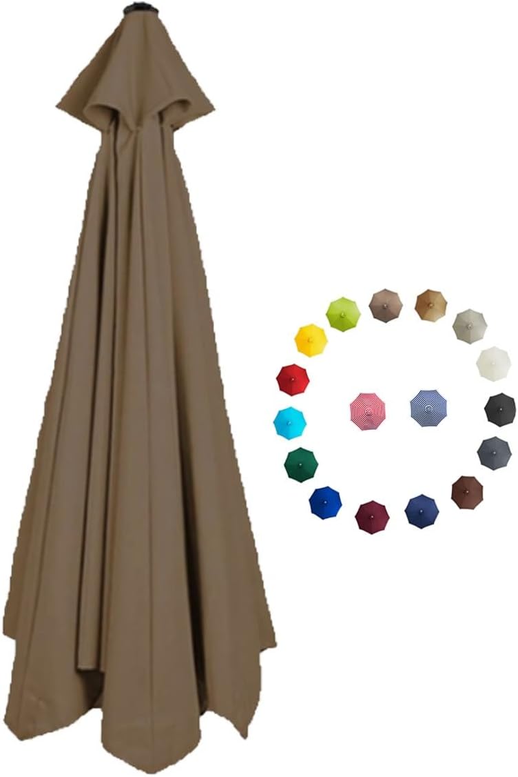 Patio Umbrella Replacement Canopy Square Cantilever Top Cover Outdoor,Patio Umbrella Canopy Replacement for 2.0/2.3/2.7/3.0m Umbrella 6/8 Arms Garden Beach Market Umbrella Cover