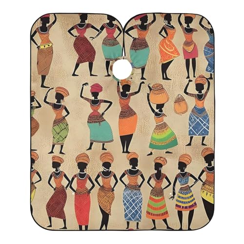 Hezely African Woman Hair Dye Cape, Barber Cape for Adults,Waterproof Salon Cape,Waterproof Hairdressing Styling Hair Cutting, 65