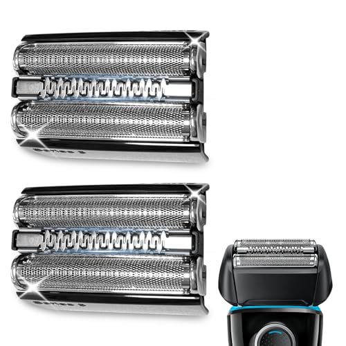 2 Pack 52B Ersatz Rasierkopf Kompatibel mit Braun Series 5 elektrischer Kopf Rasiermaschine kompatibel mit 5018S 5020CS 5050CS 5031S usw schwarz Präzisionsklingen glatte Rasierung