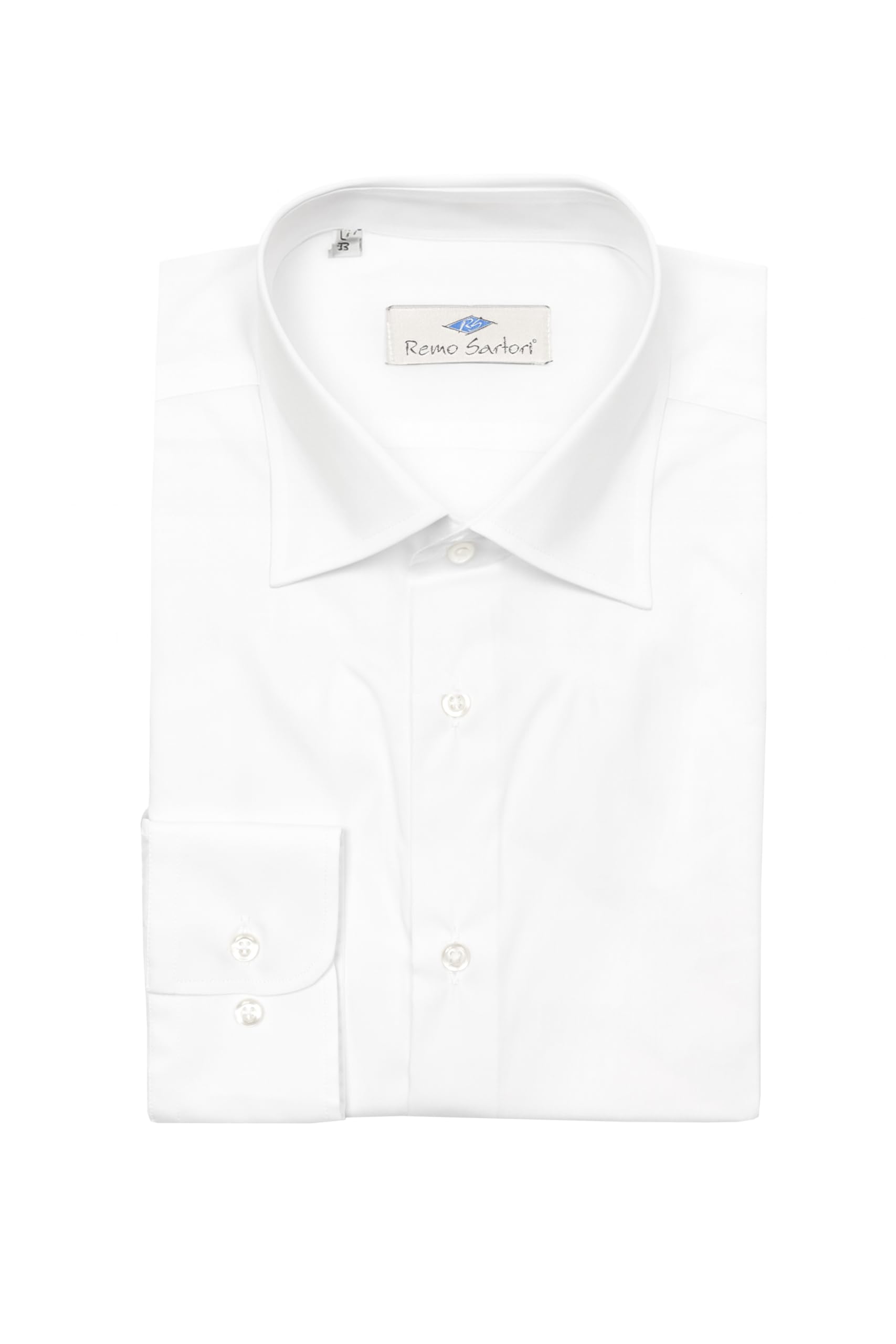 Remo Sartori - Camicia Uomo Slim Tinta Unita Cotone, vestibilità Aderente, Stiro Facile, Made in Italy