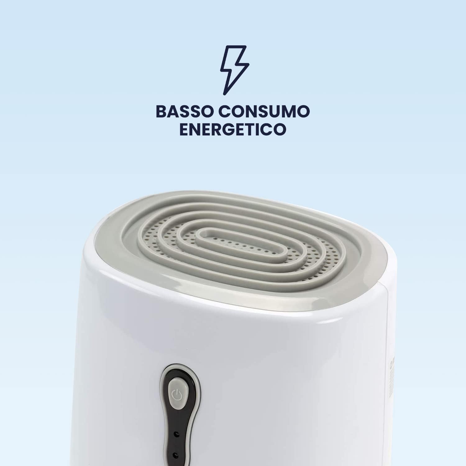 Wintem Deumidificatore Casa Muffa e Umidità Silenzioso Portatile da 500ml - Ideale per Ambienti fino a 100mq con Tecnologia Peltier per Risparmio Energetico - Certificato Italia