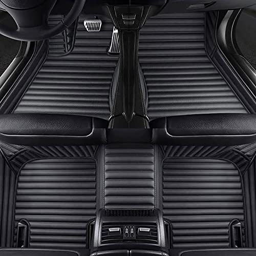 Tapis de voiture imperméable Skoda Kodiaq 7 places RHD cuir de sol noir