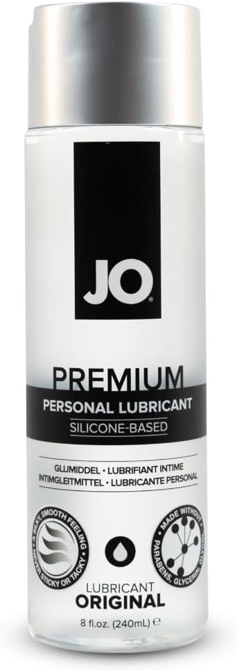 JO Premium Silicone Lube – Long-Lasting Silicone-Based Personal Lubricant for Sex, Intimacy & Anal Play – 8 fl oz