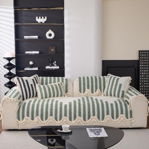 EVIGTOP ソファパッド 個性的なフリンジ 滑り止め 1-5人掛け ソファカバー ソファーシート マルチカバー ベッドカバー リバーシブル 犬猫対策 毛髪不粘着 防塵 汚れ防止 傷防止 爪とぎ防止 腕白防止 四季適用 丸洗い可能 ベッド ペットホーム