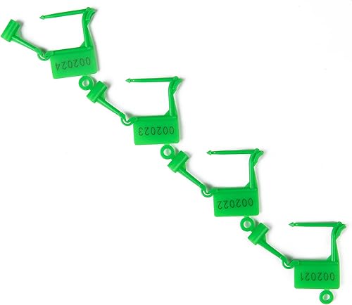 Miniatura 2 de 100 sellos de seguridad de plástico desechables para candado, sellos de control de seguridad con bloqueo automático numerado a prueba de