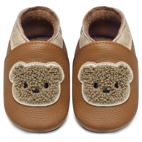 IceUnicorn Krabbelschuhe Baby Lauflernschuhe Jungen Weiche Leder Babyschuhe...