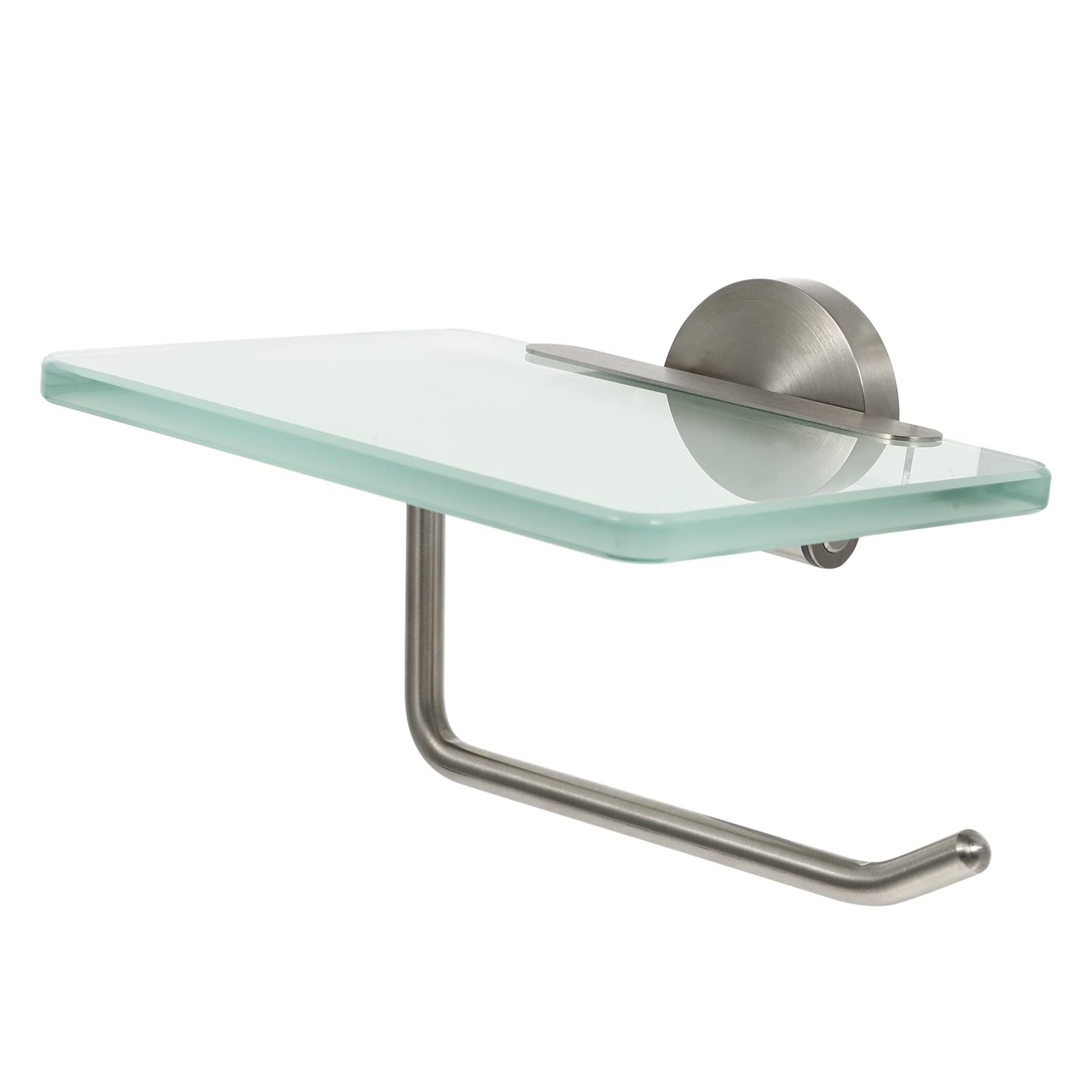Uonlytech Portarotolo Mensola in Vetro in Acciaio Inossidabile da Muro Design Salvaspazio e Alta Stabilità, per Bagno e Soggiorno