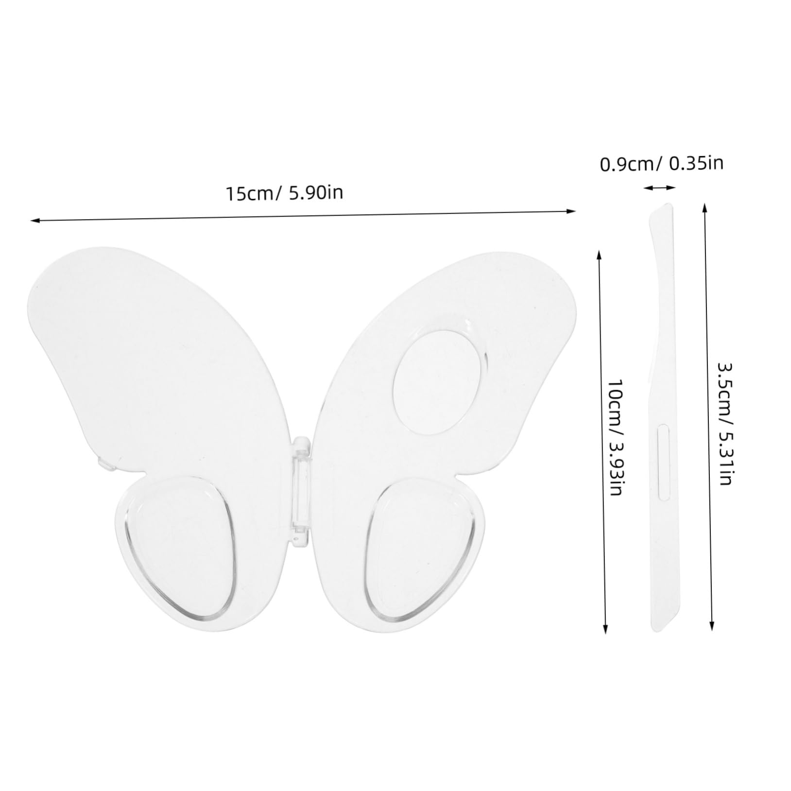 Beatifufu Butterfly Makeup Palette Acrylic Mixing Tray Foundation Blender Nail Art Palette Essential Makeup Tool