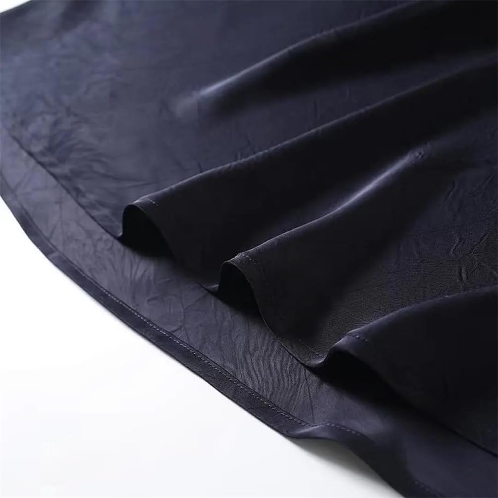 Women Satin Backless Camisole Long Dress Casual Dresses Silky Smooth Dress