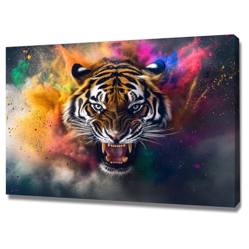 Tableau de tigre moderne pour salon décoratif et grand bureau lumineux