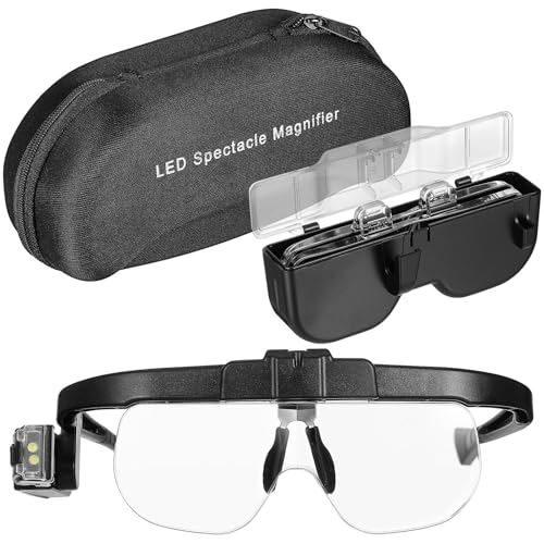 Gafas lupa con luz LED para evitar la fatiga ocular 2