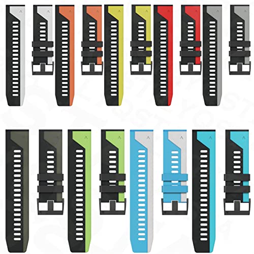 Bracelet Quickfit 26mm montre Garmin Fenix 5X silicone souple - 3