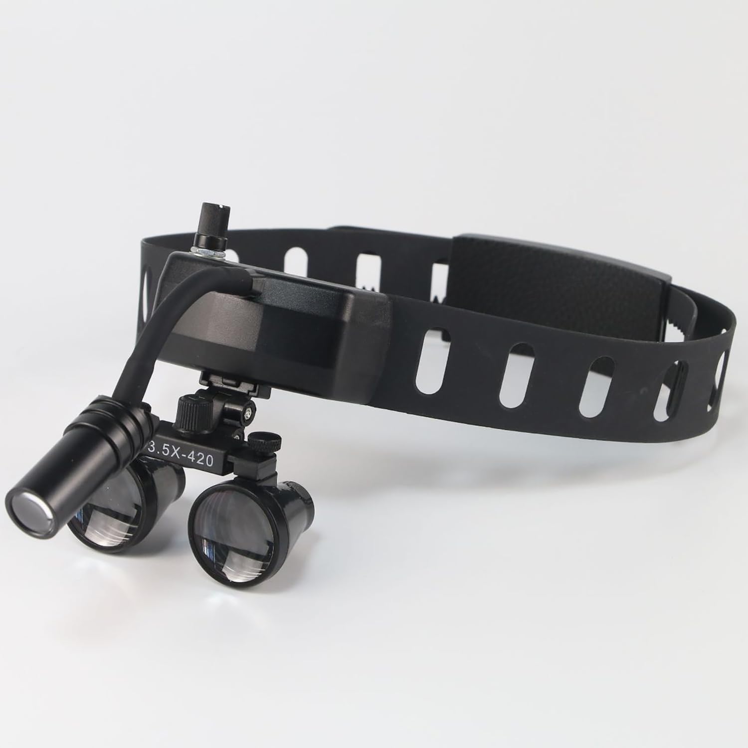 Chirurgische Binokulare Lupenbrille, 3.5X Chirurgische Lupe Mit 3W Medizinischem Scheinwerfer, Tragbarer Scheinwerfer, Arbeitsabstand 320-420mm, Kopfmontiertes Licht Für Oral, Otolaryngologie