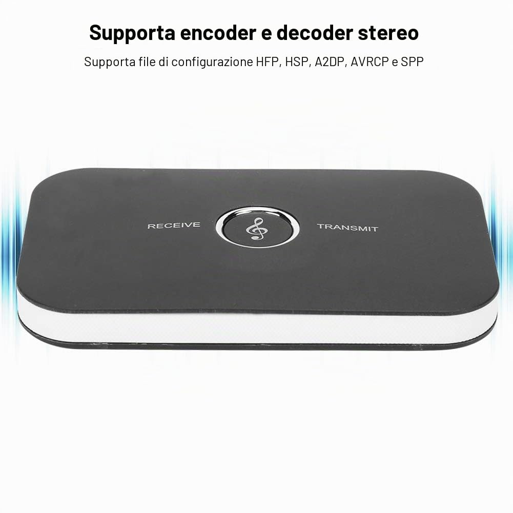 Trasmettitore/ricevitore Bluetooth, 2 in 1 Adattatore wireless Bluetooth A2DP Convertitore adattatore di assistenza da 3,5 mm per auricolare altoparlante del telefono, ecc
