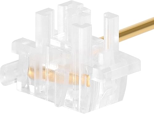Miniatura 2 de ZugGear DUROCK - Estabilizador de montaje de placa transparente transparente con cables chapados en oro compatible con estabilizadores de placa