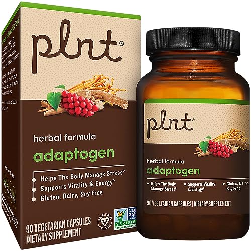 Adaptogen Herbal Formula a" Supports Stress Management, Energy, & Vitality (90 Vegetarian Capsules)