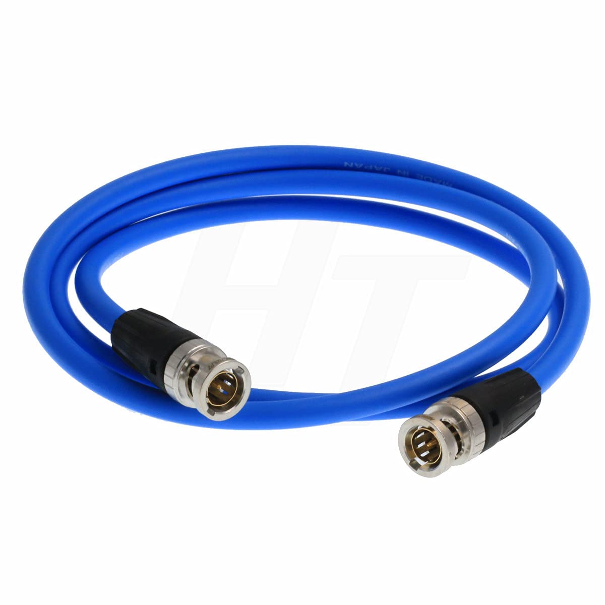 Hangton 12G 4K Raw SDI Coaxial Video Patch Cable BNC to BNC Canare LV-61S 75 ohm for Camera Monitor Flexible Shielded 30M Blue