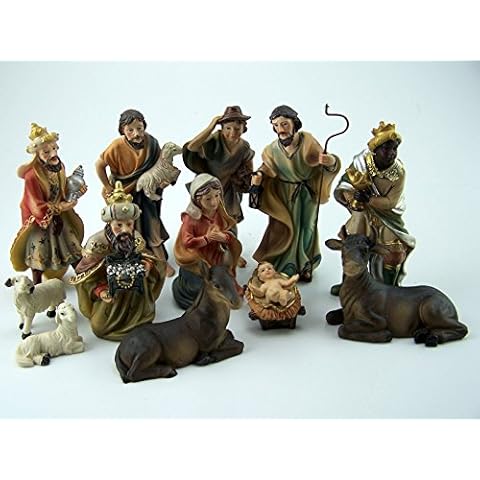 Krippe, Johanneskrippe, 12tlg, Höhe 10cm, handbemalen Cover