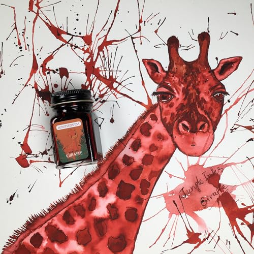 Image of Monteverde Jungle Fountain Pen Ink, 30ml, Giraffe (Orange) | Animal-inspired fountain pen ink with bold color, smooth flow, and creative writing personality.
