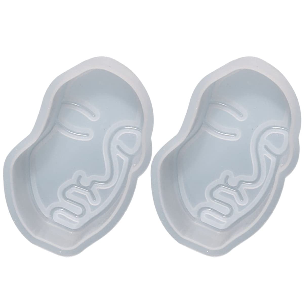 Uonlytech Moldes De Silicona Para Jabón Y Velas Forma De Cara Para Manualidades Diy Resistente Y Duradero Para Creaciones Artesanales 2 Piezas X 4
