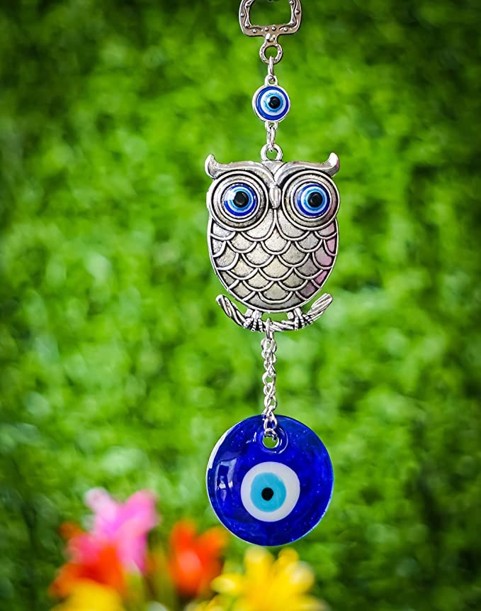 Buy Color Nation Lucky Lakshmi OWL Evil Eye Hanging for Protection ...