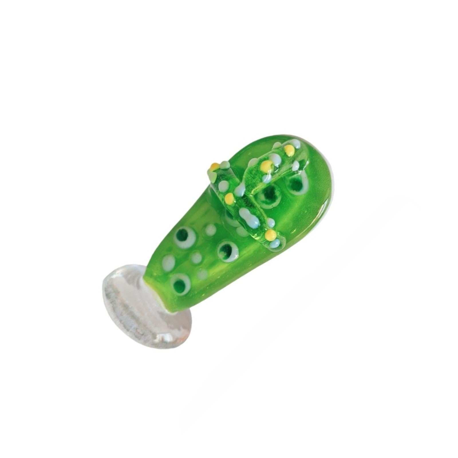 Zbiianxer Green Multicolored Glass Slipper Decors Beach Sandals Miniature Figurine Home Ornament Car Interior Dashboard Decoration Glass Slipper Collectible Ornament