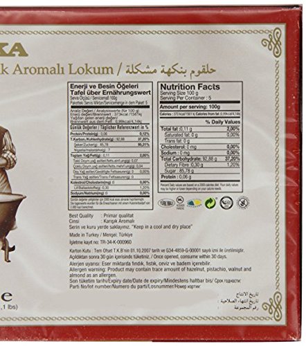 Koska MIxed Flavoured Turkish Delight 17.6 Oz / 500 Gr