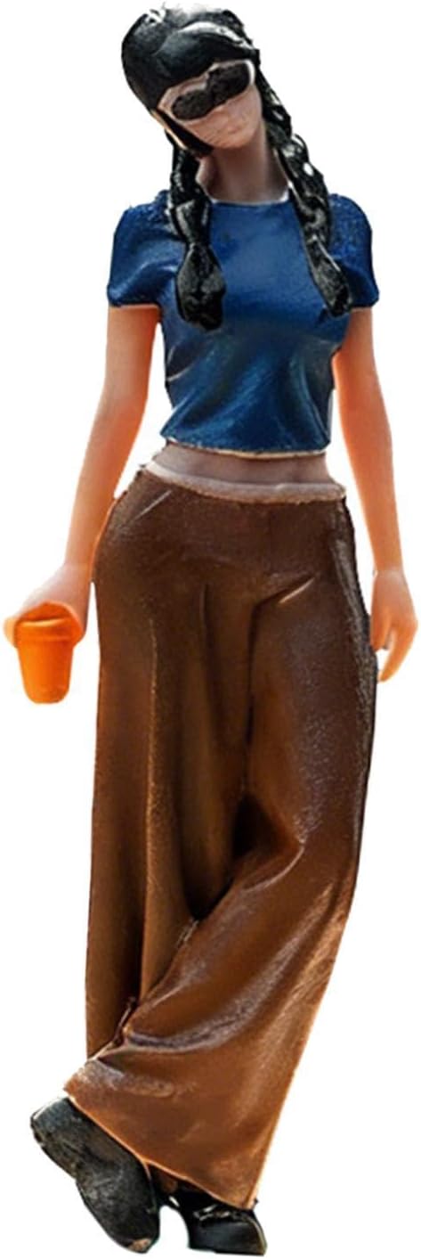 Miniature Figure in 1:64 Scale, Indoor Play Doll, Tiny Play Figure