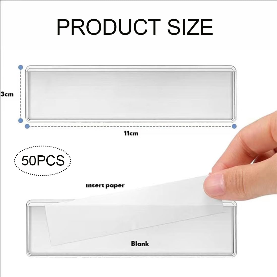 Etichette Adesive Per Mensole E Contenitori - 50 Tasche Trasparenti Con Carte Incluse - Foto 8