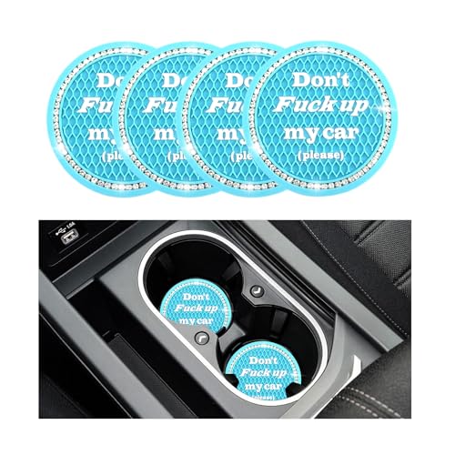 Sylvil 4 PCS Bling Car Cup Coaster, 2.75 Inch Anti-Slip ...