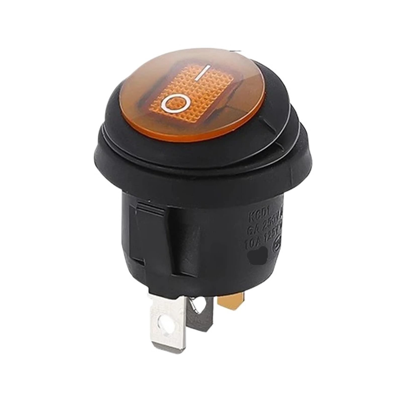 1 x SPST okrągły wodoodporny włącznik/wyłącznik do łodzi LED przełącznik kołyskowy przycisk zasilania 12 V 220 V (zielony, LED AC 12 V-24 V)