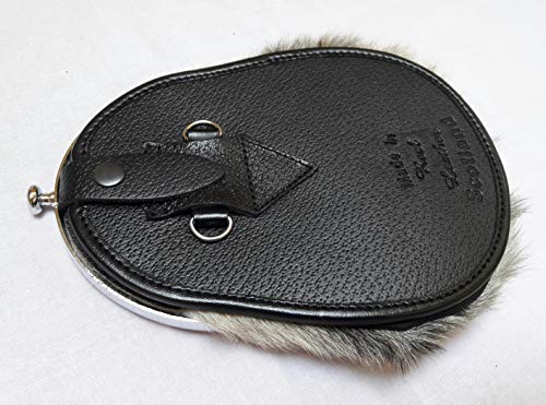 Scottish Kilt Sporran Grey Goat Skin Full Dress Sporran Celtic Chrome Cantel2