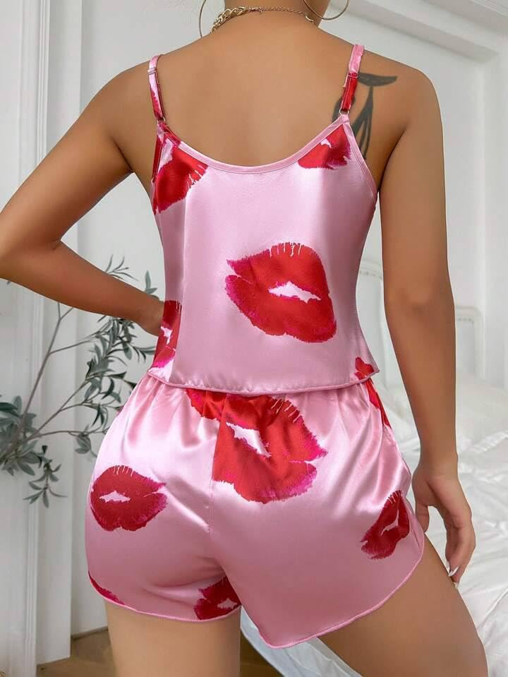 Image of Satin Flare Sexy Pajama Set,Silk Night Dress for Women, Babydoll Set for Honeymoon