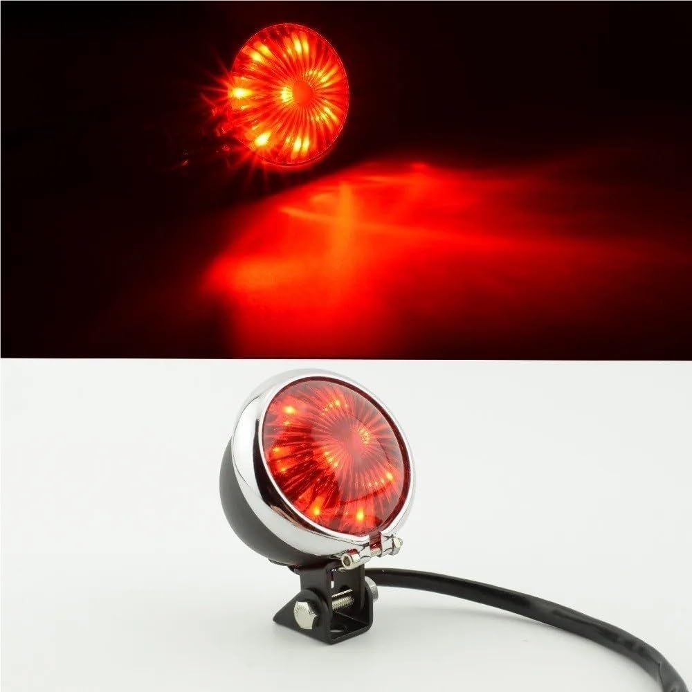 Phare moto Feu arrière de frein Led pour motos, petit feu rond, Stop, pièces modifiées, indicateur lumineux, 12v