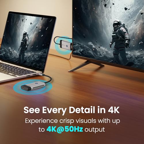 Image of Portronics Sky Cast Wireless Type-C to HDMI Screen Casting Adapter 4K@50Hz, Type-C Input, Plug & Play,10m Range, Simultaneous PD Charging, Cast Video & Audio from Laptop /Tablet to TV /Projector /Monitor