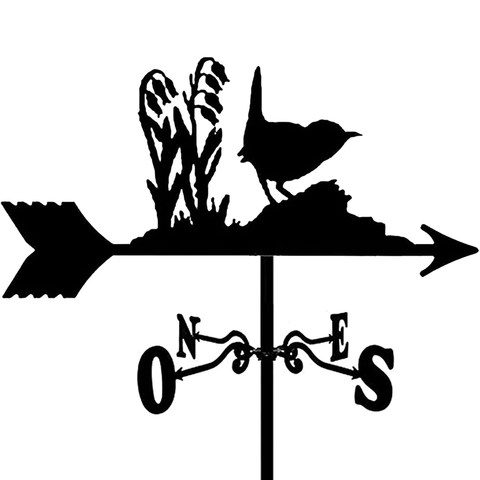 WIQUYBML Weather Vane, Metal Bird Silhouette Weathervane, Wind for Outdoor Roof Garden Yard Decoration Directions