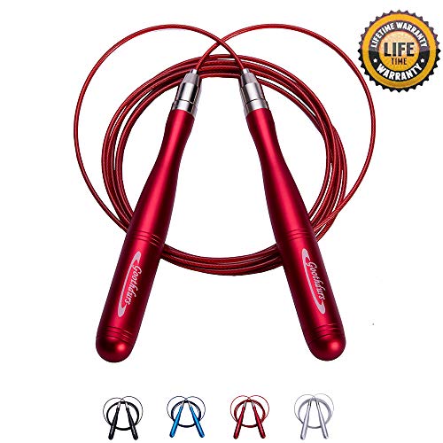 Goothdurs Speed Jump Rope with Ball Bearings -Tangle-Free Adjustable & Self-Locking Skipping Ropes