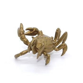 Amazon.co.jp: 蟹 黄銅 大 かに カニ ズワイガニ サワガニ 置物