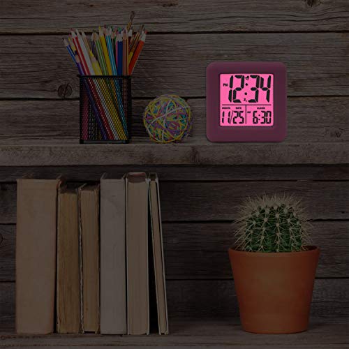 Equity By La Crosse 70902 Pink Soft Cube Lcd Alarm Clock #TOP6
