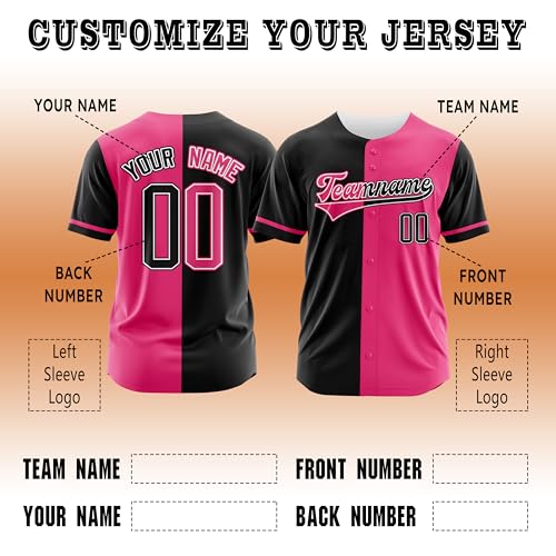 Custom Baseball Jersey for Teams Fans Personalized Button Down Shirts Stitch Print Name Number for Men Women Youth miniatura 4